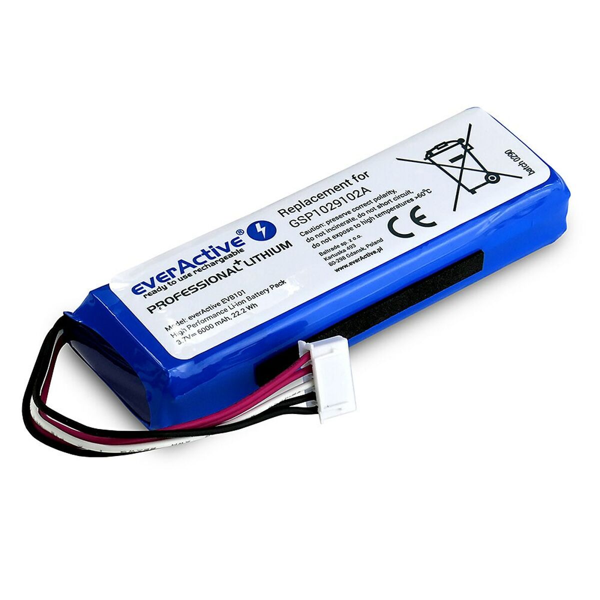 Batteria ricaricabile al litio EverActive EVB101 Azzurro