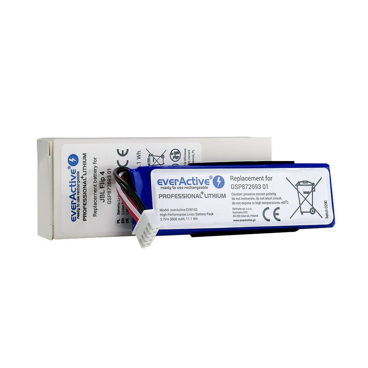 Batteria ricaricabile al litio EverActive EVB102 Azzurro