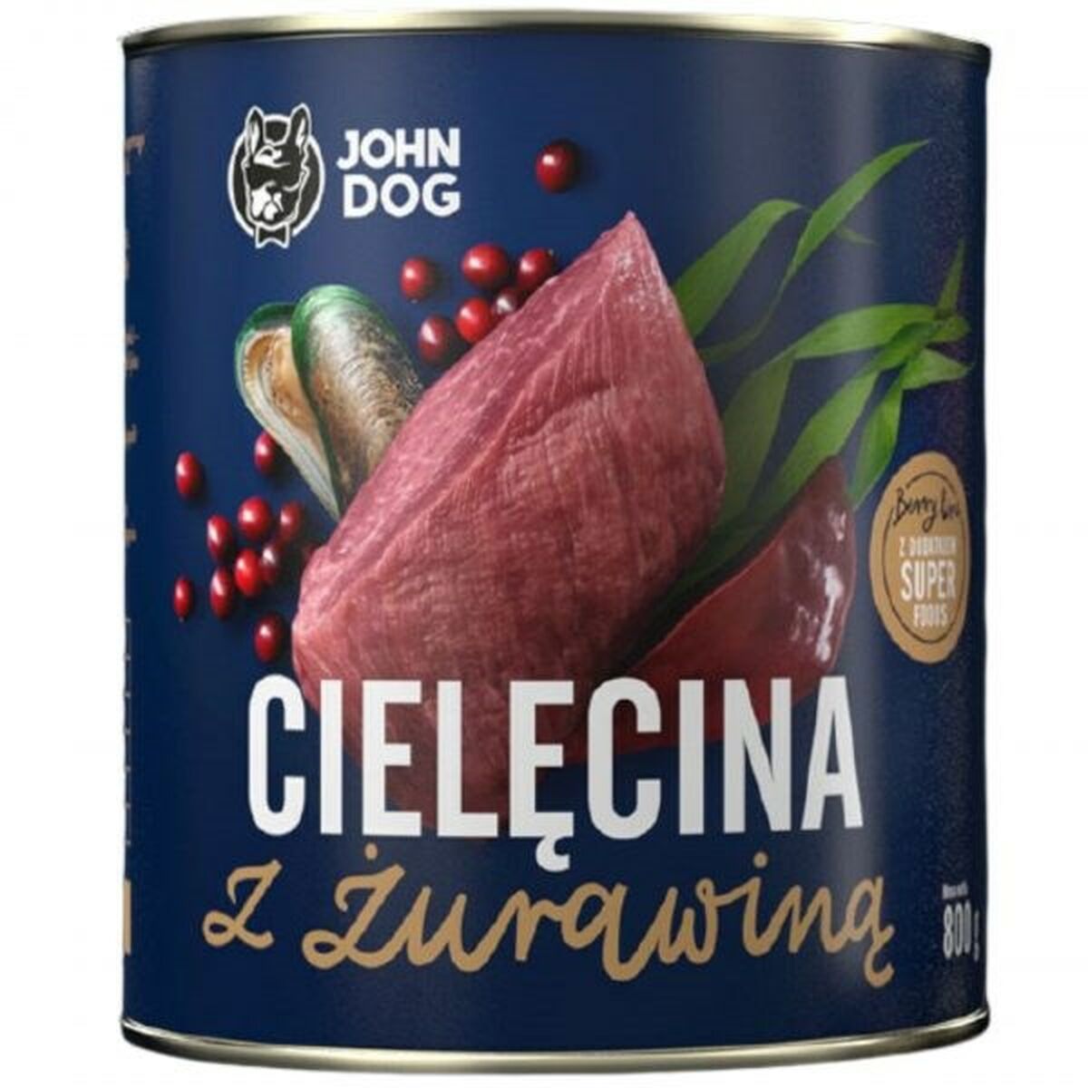 Cibo umido John Dog                                 Mirtillo Carne di vitello 6 x 800 g