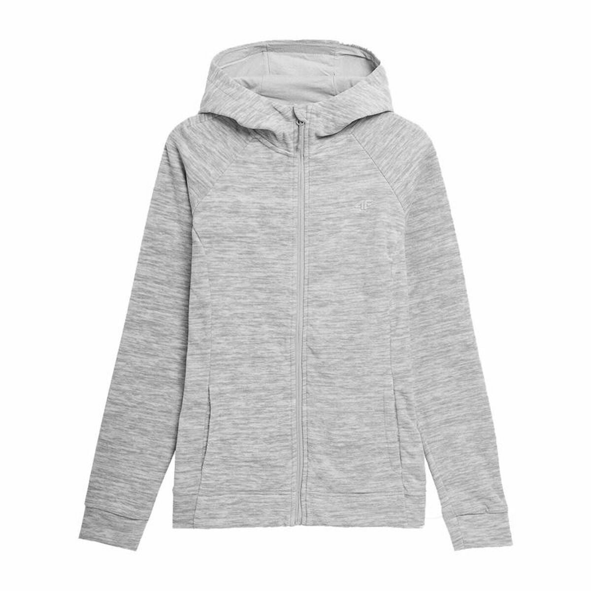 Felpa con Cappuccio Donna 4F Fleece Grigio