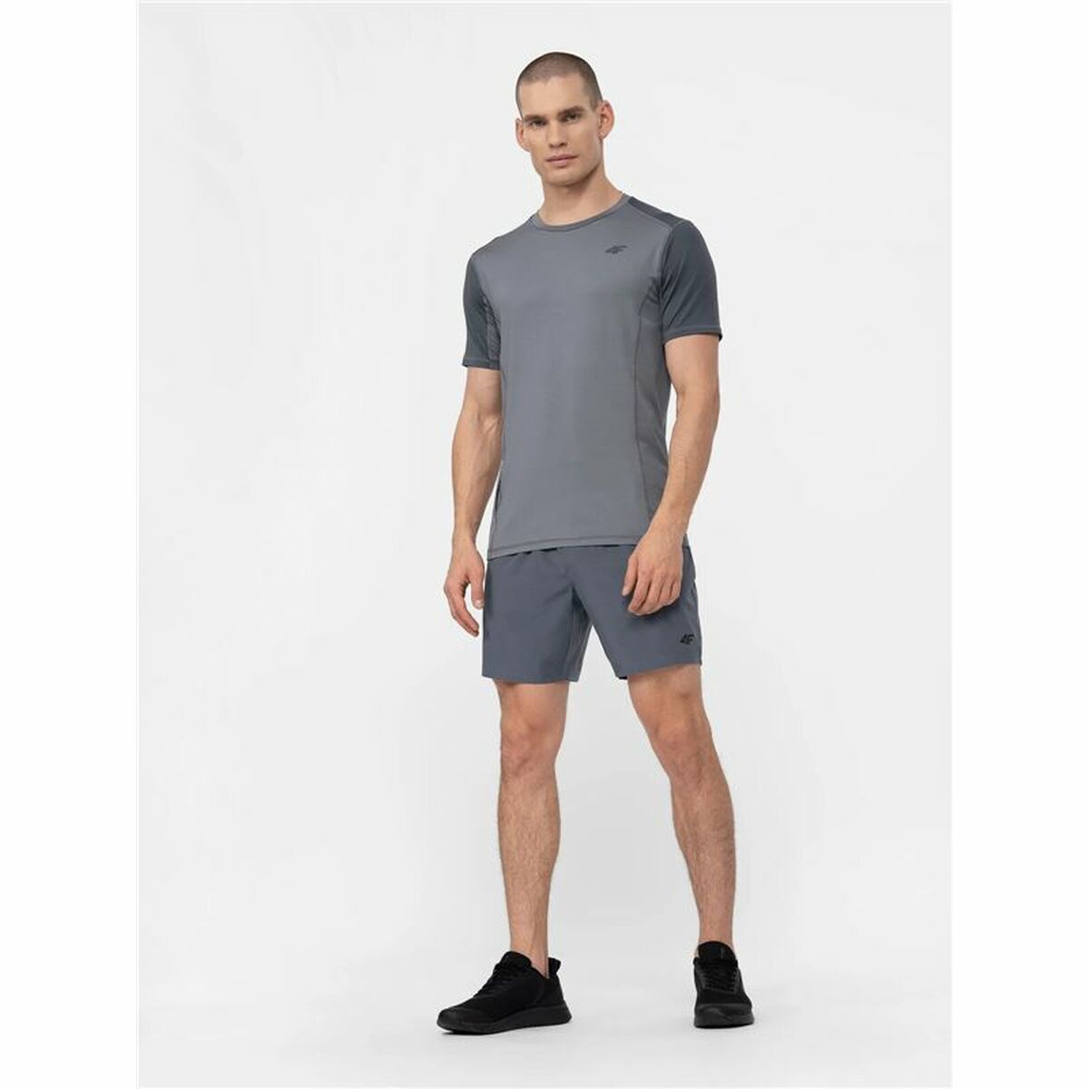 Pantaloni Corti Sportivi da Uomo 4F Grigio scuro