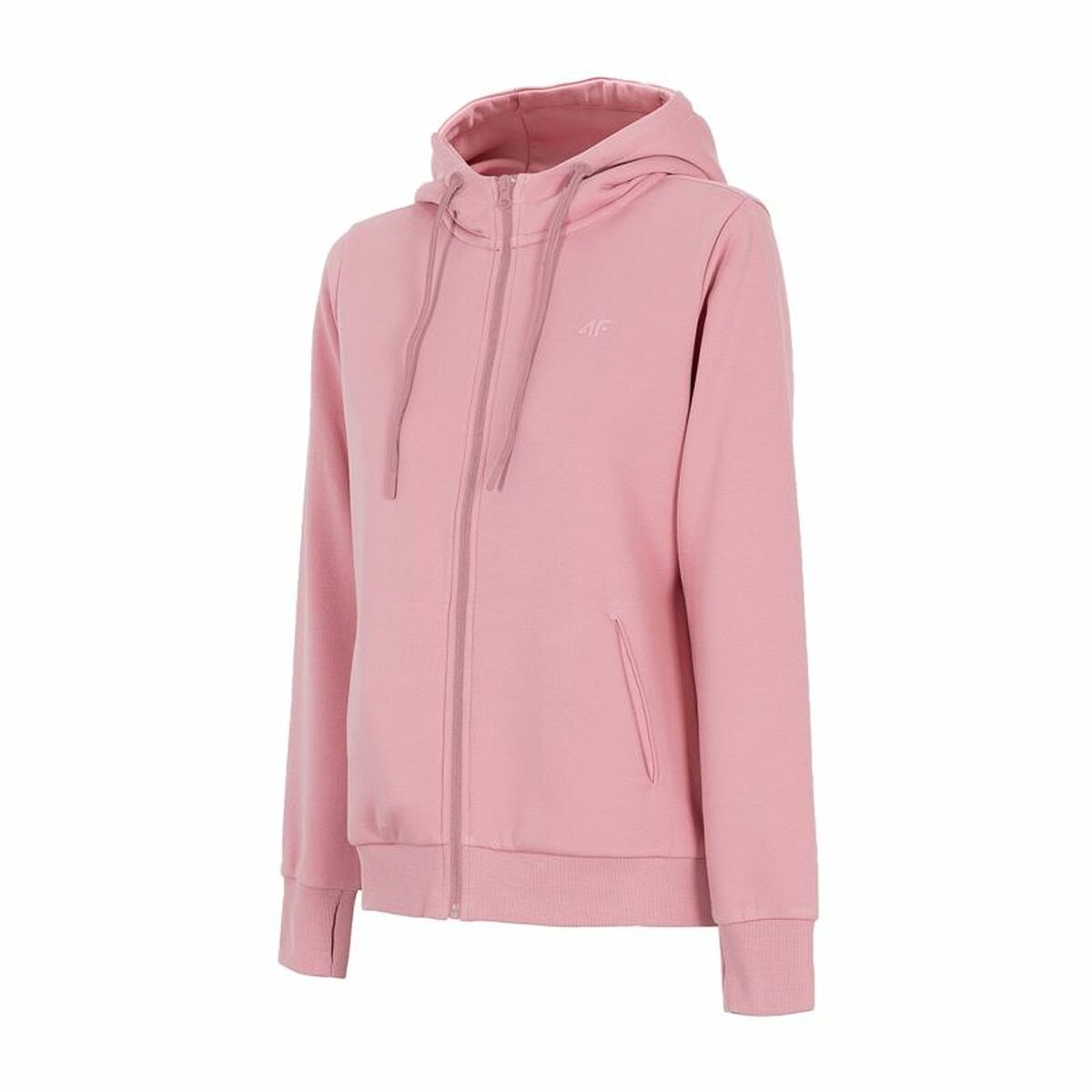 Felpa con Cappuccio Donna 4F Zip Up Rosa