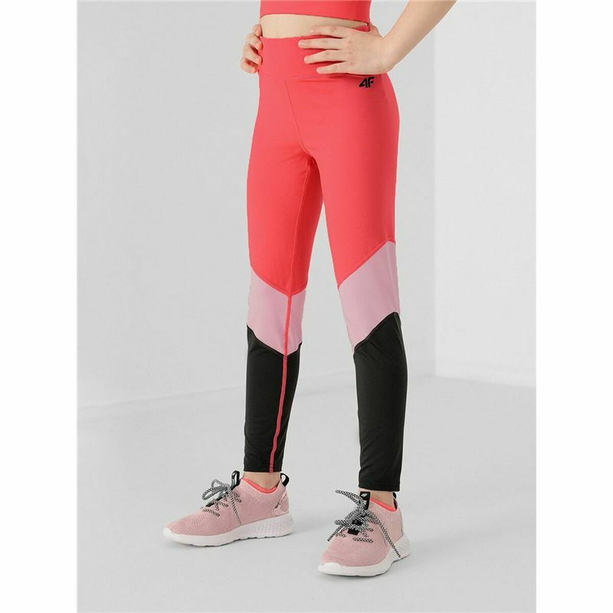 Leggings Sportivi per Bambini 4F JSPDF003 Neon Rosa