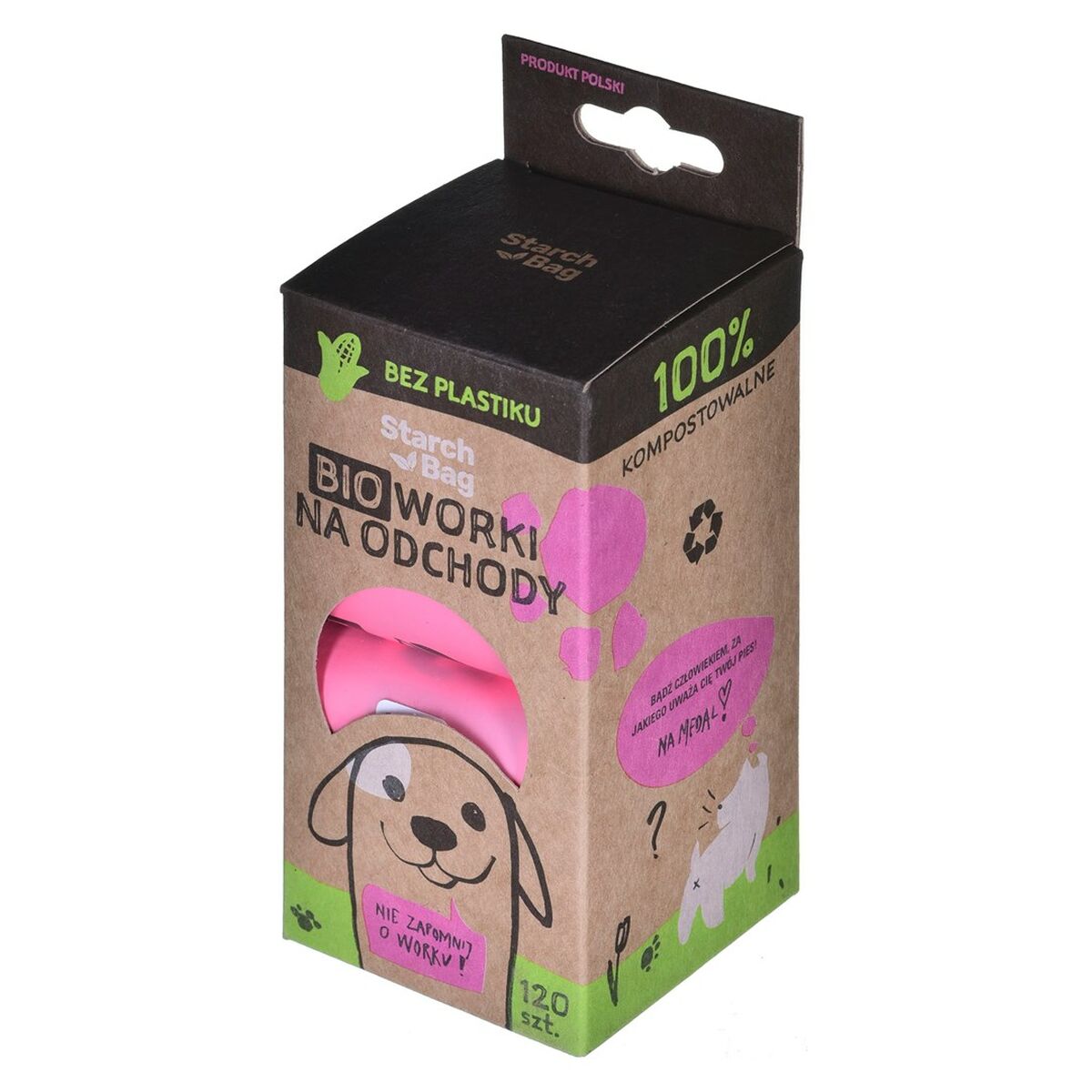 Sacchetto per rifiuti Starch Bag 961810 Rosa (120 Pezzi)