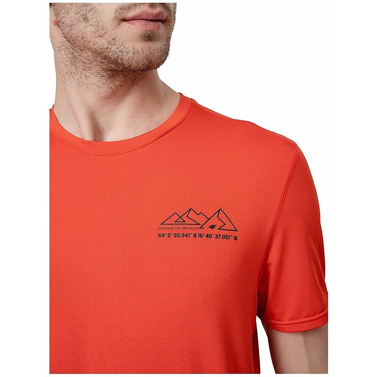 Maglia a Maniche Corte Uomo 4F Fnk M209 Rosso