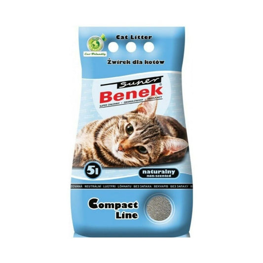 Sabbia per Gatti Super Benek Compact Natural 5 L