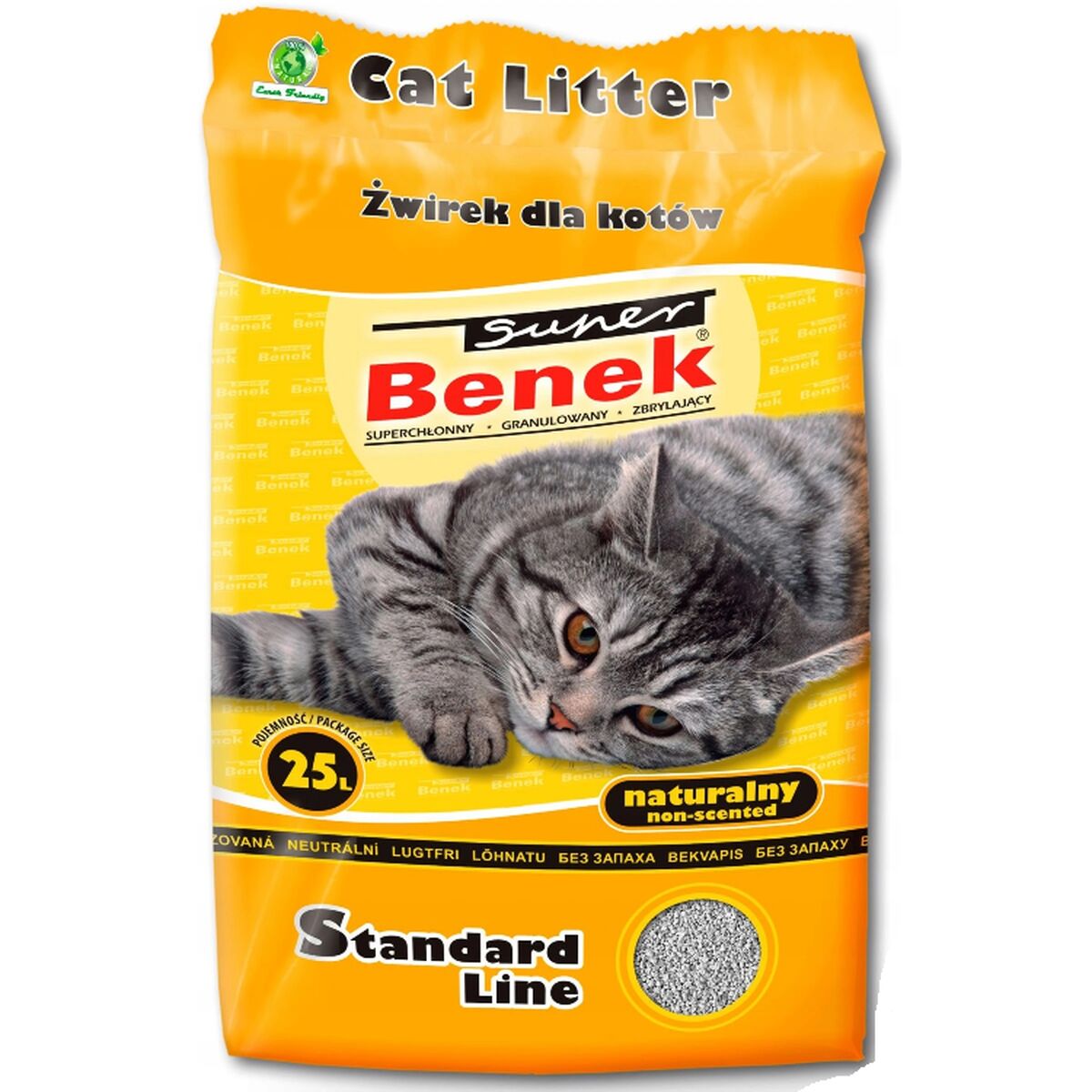 Sabbia per Gatti Super Benek Compact Natural Grigio 25 L