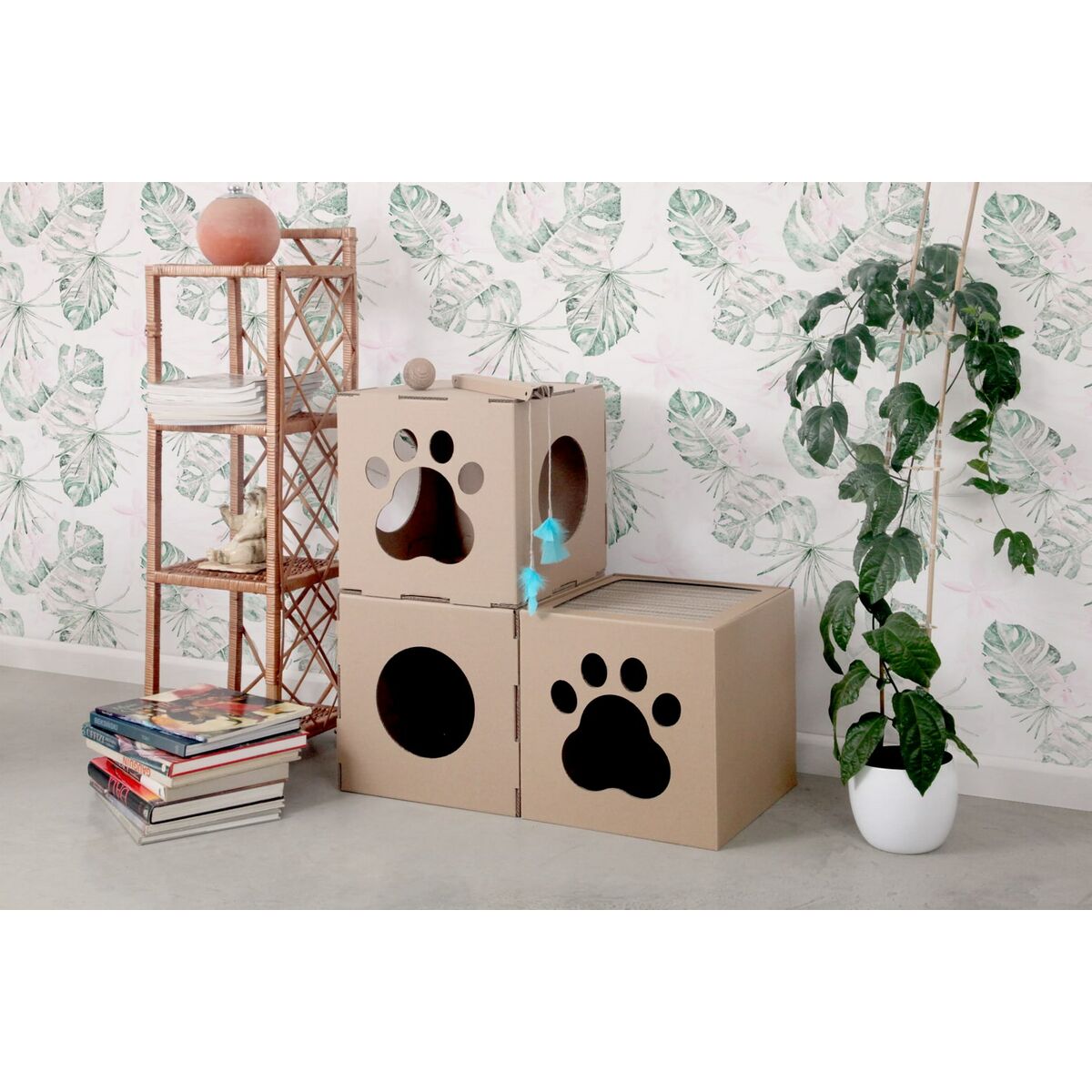 Tiragraffi per Gatti Carton+Pets Netti Bronce Cartone 35 x 35 x 35 cm