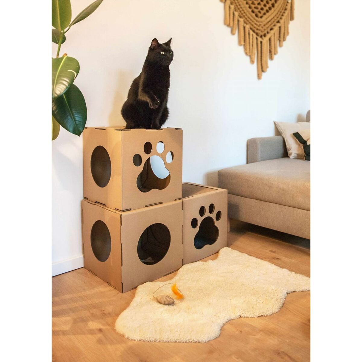 Stallo Carton+Pets Twins Bronce 36 x 36 x 36 cm