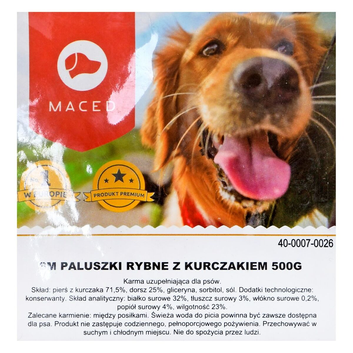 Snack per Cani Maced Pollo Baccalà 60 g 500 g