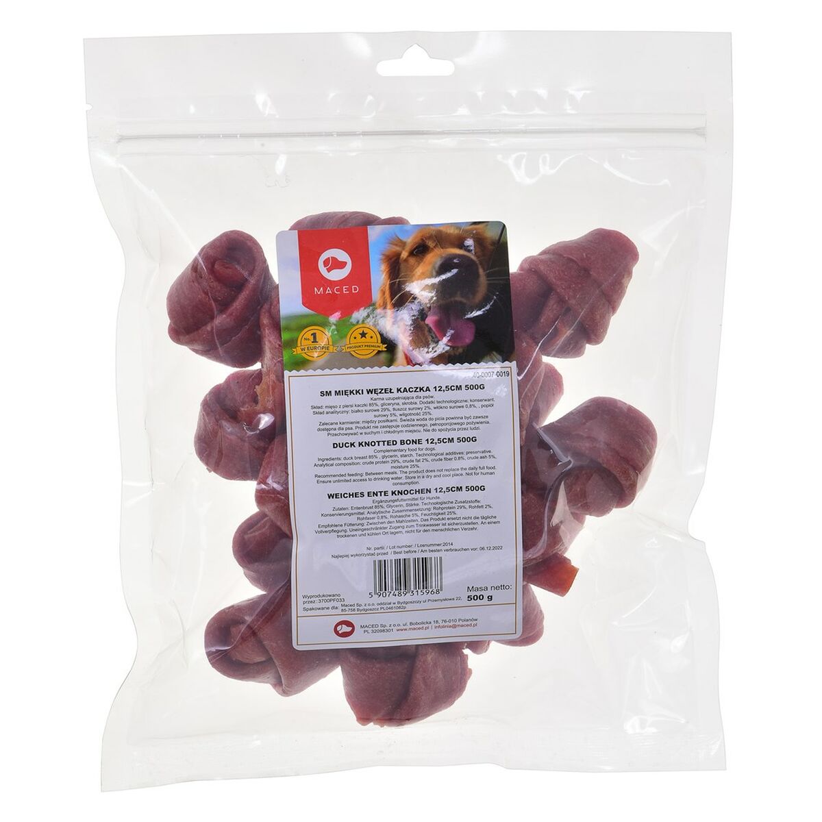 Snack per Cani Maced Anatra 500 g