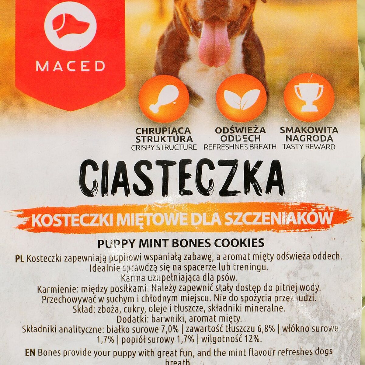 Snack per Cani Maced Cookies Osso Menta Carne 1 kg