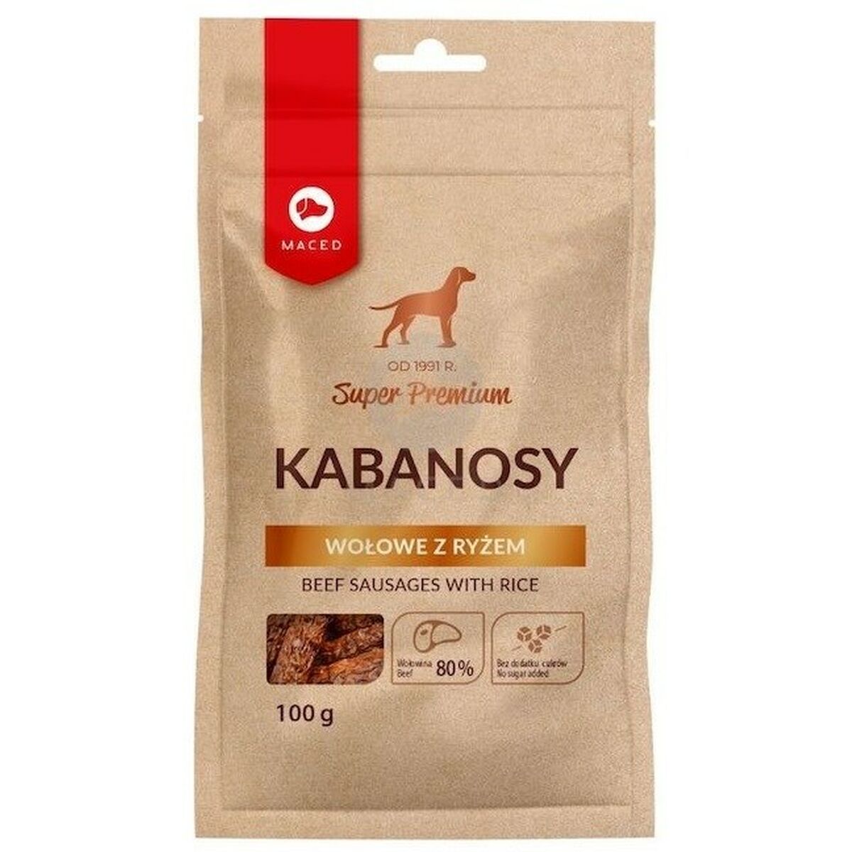 Snack per Cani Maced Carne di vitello Riso 100 g