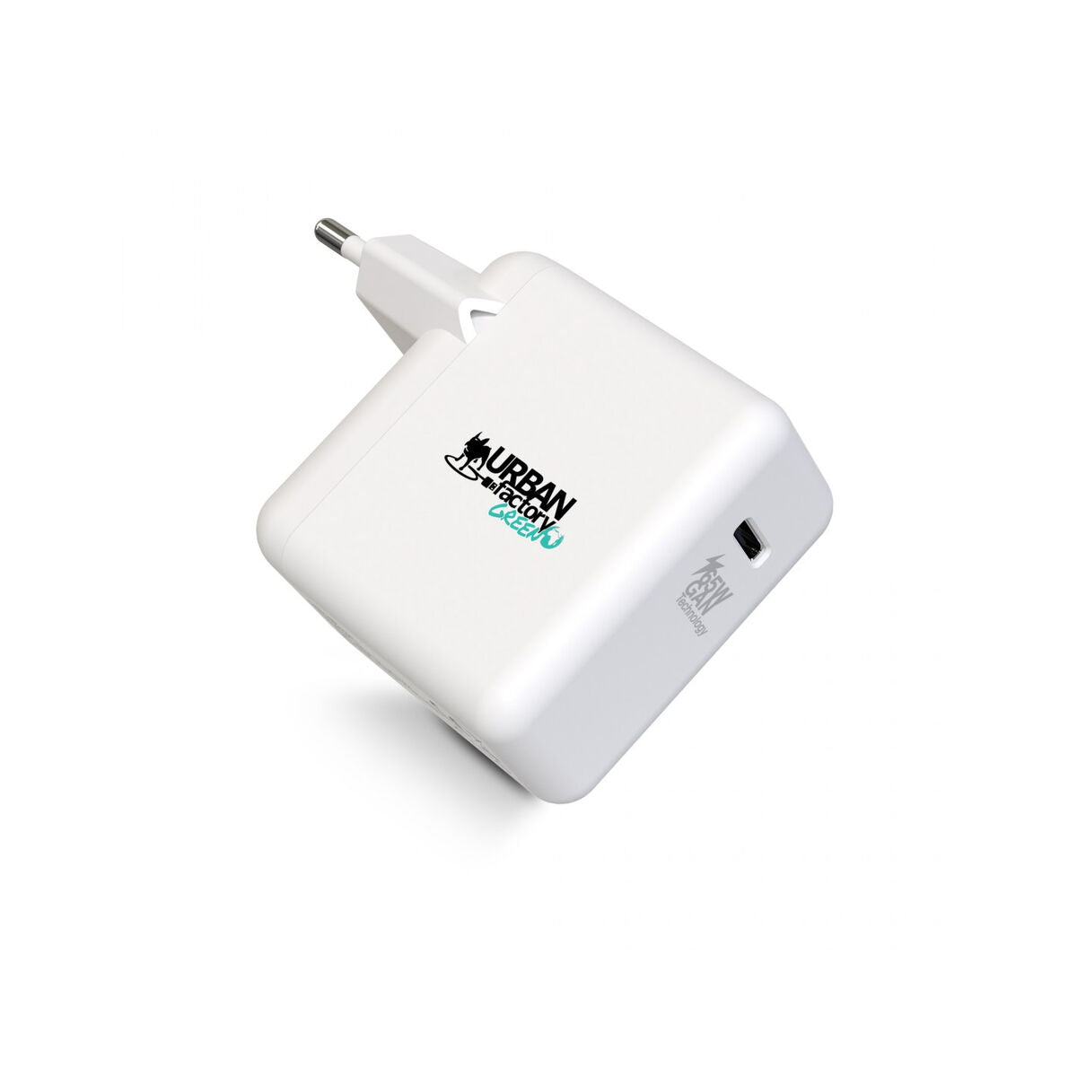 Caricabatterie da Parete + Cavo USB C Urban Factory GSC65UF Bianco