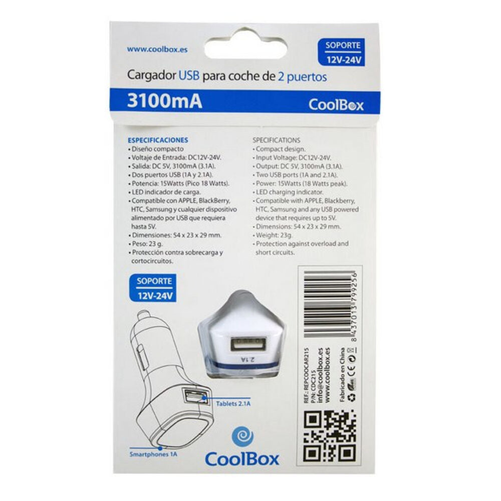 Caricabatterie per Auto CoolBox COO-CDC215