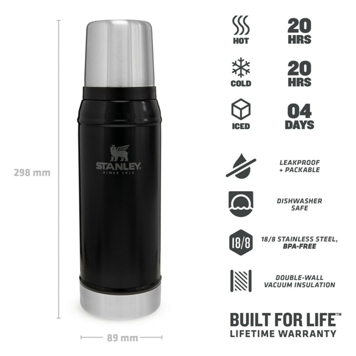 Thermos Stanley 10-01612-028 Nero Acciaio inossidabile 750 ml