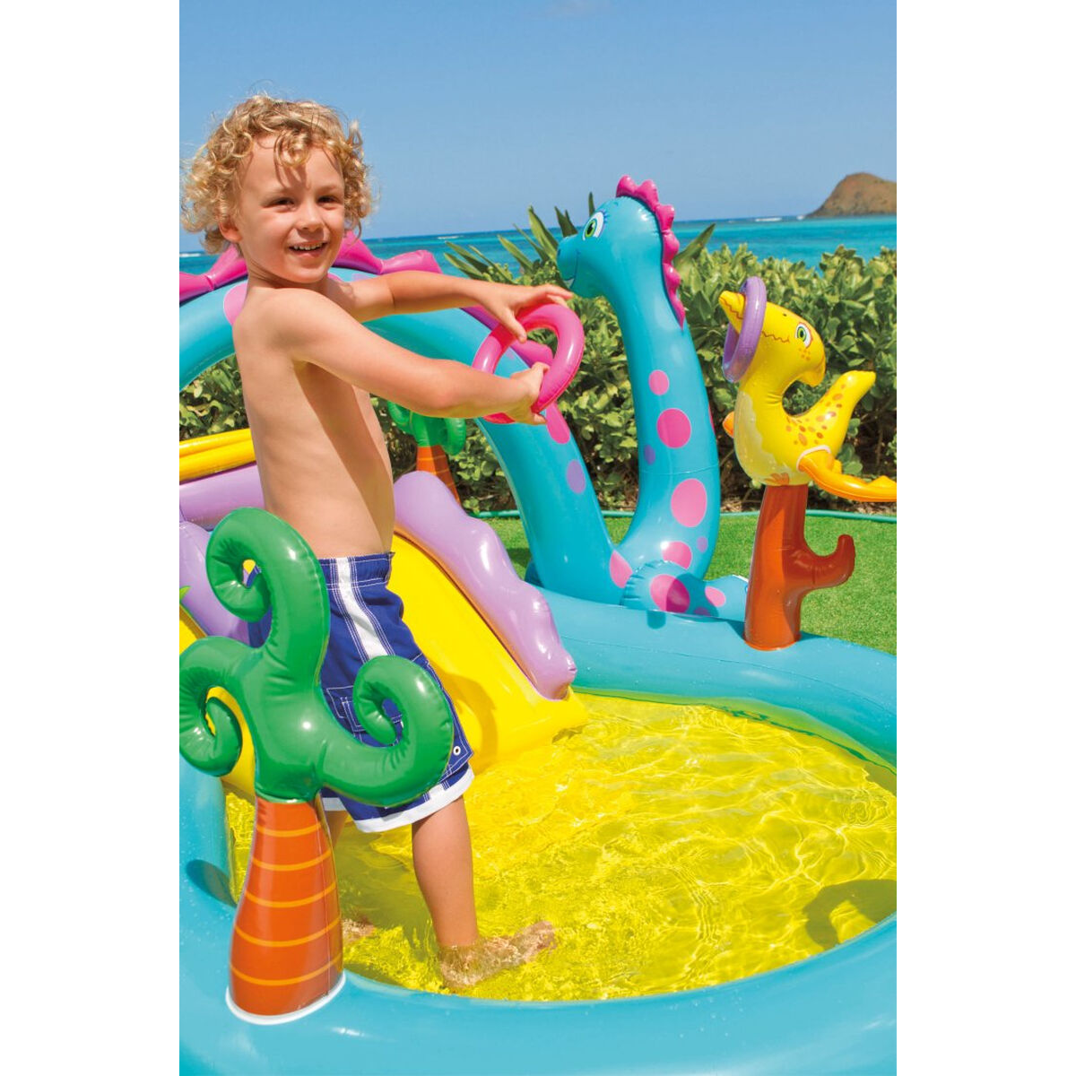 Piscina Gonfiabile per Bambini Intex   Dinosauri Parco giochi 302 x 112 x 229 cm 280 L