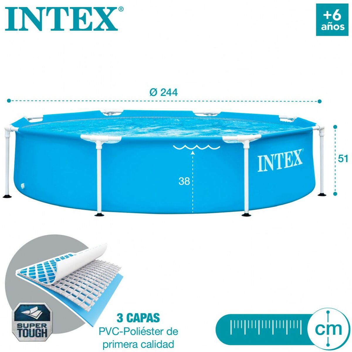 Piscina Smontabile Intex 28205NP 244 x 51 x 244 cm 1828 L