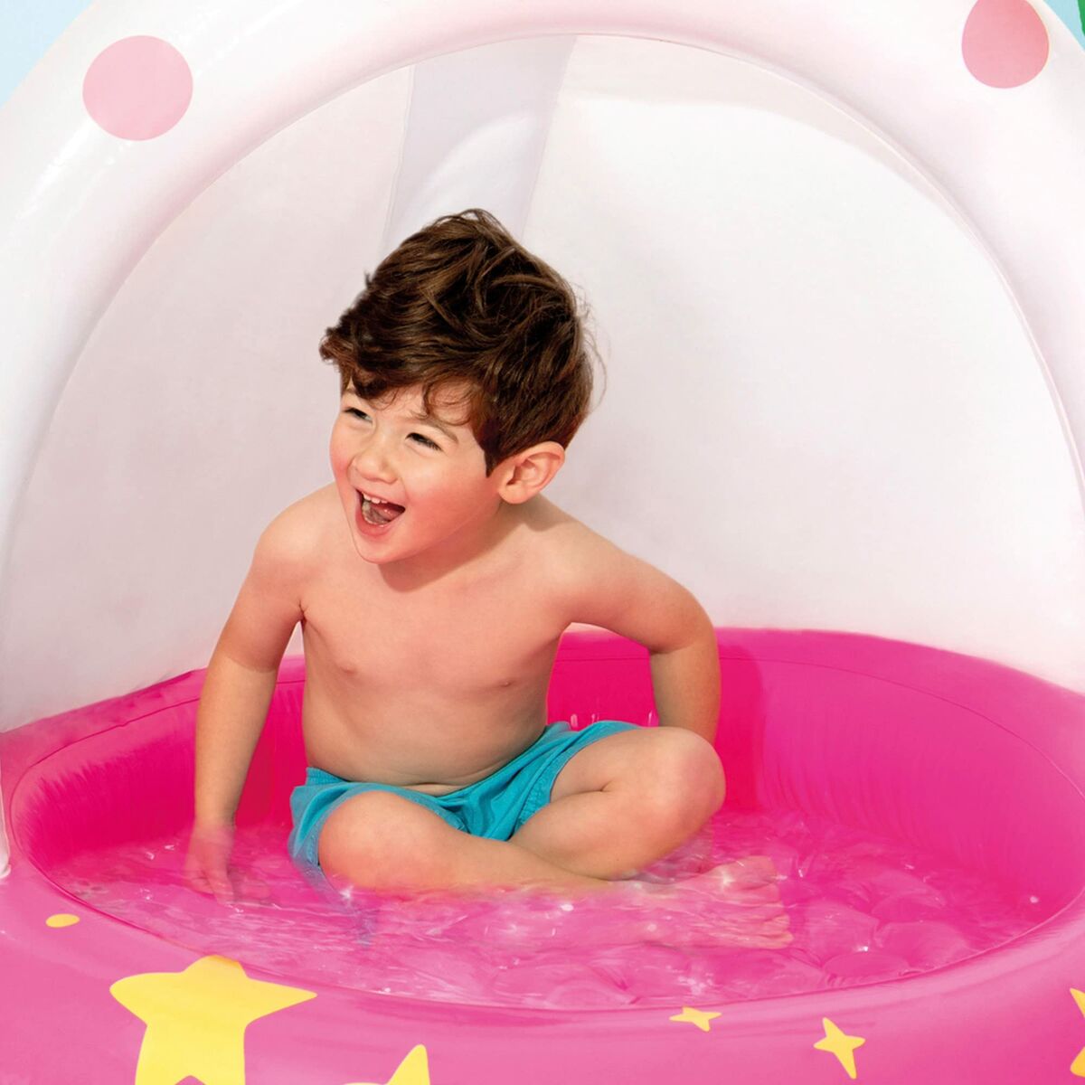 Piscina Gonfiabile per Bambini Intex Rosa Unicorno 102 x 102 cm