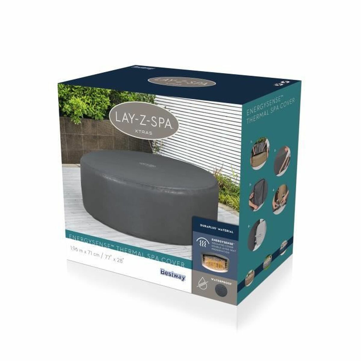 Copertura per piscina Bestway LAY-Z-SPA Grigio