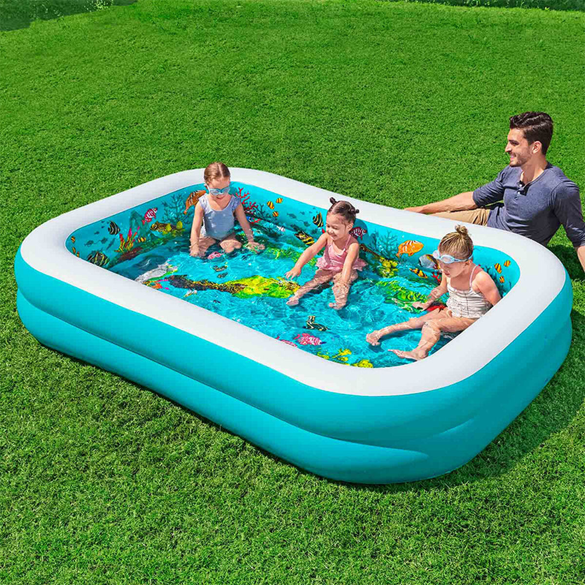 Piscina Gonfiabile per Bambini Bestway 3D 262 x 175 x 51 cm Azzurro