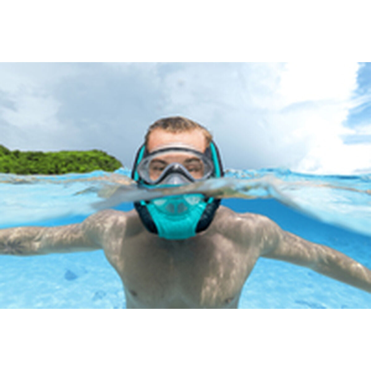 Occhialini da Snorkeling e Boccaglio per Bambini Bestway Azzurro Nero Multicolore L/XL