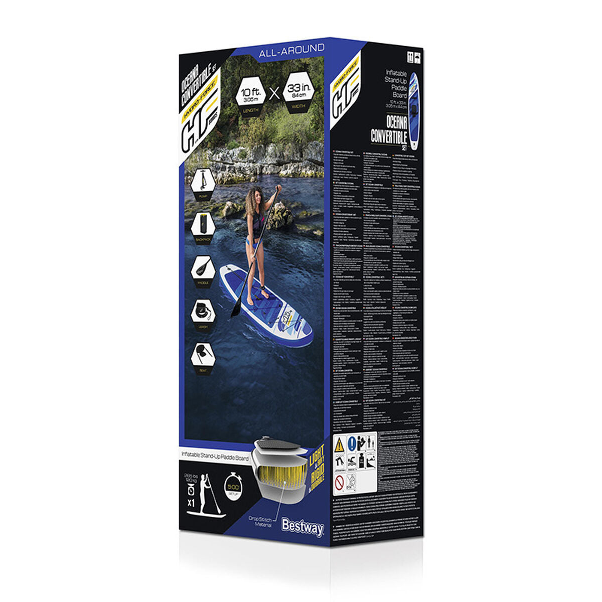 Tavola da Paddle Surf Gonfiabile con Accessori Bestway Hydro-Force 305 x 84 x 12 cm