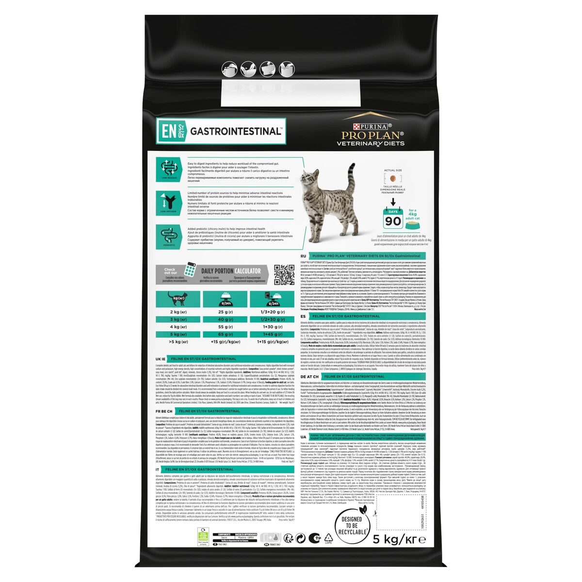 Cibo per gatti Purina Pro Plan ES Gastrointestinal Adulto Pollo 5 kg