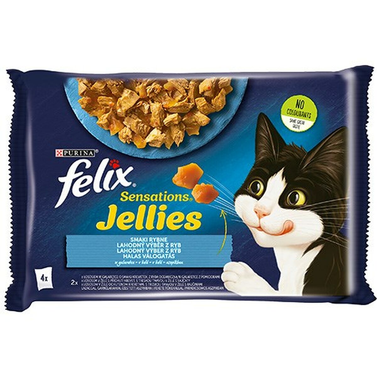 Cibo per gatti Purina Felix Sensations Salmone Baccalà 4 x 85 g