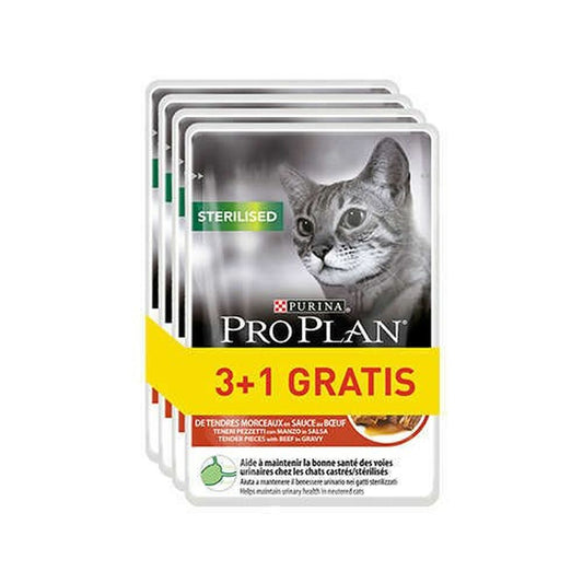 Cibo per gatti Purina Pro Plan Sterilised Tacchino 4 x 85 g