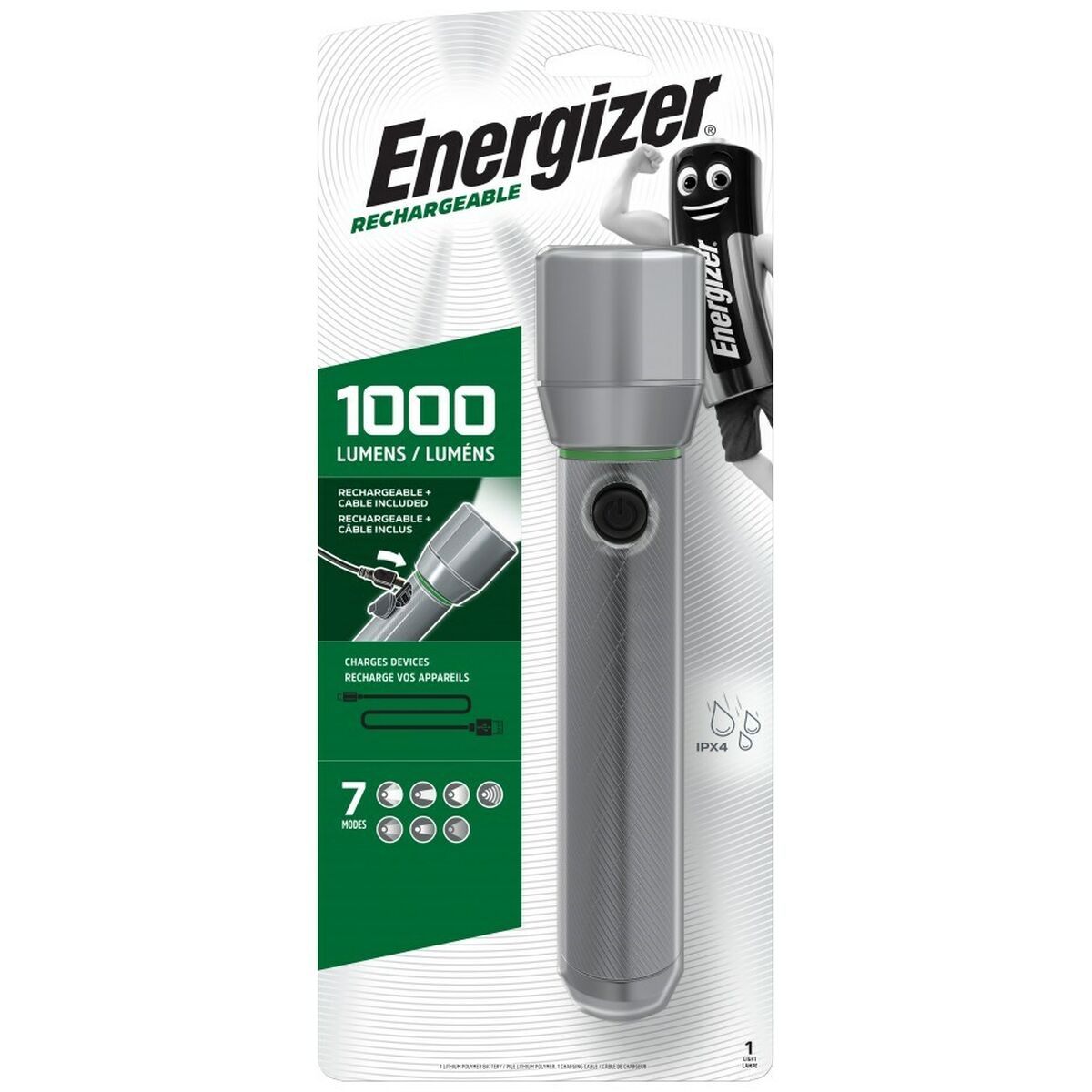 Torcia LED Energizer Metal Vision HD 1000 Lm 250 Lm