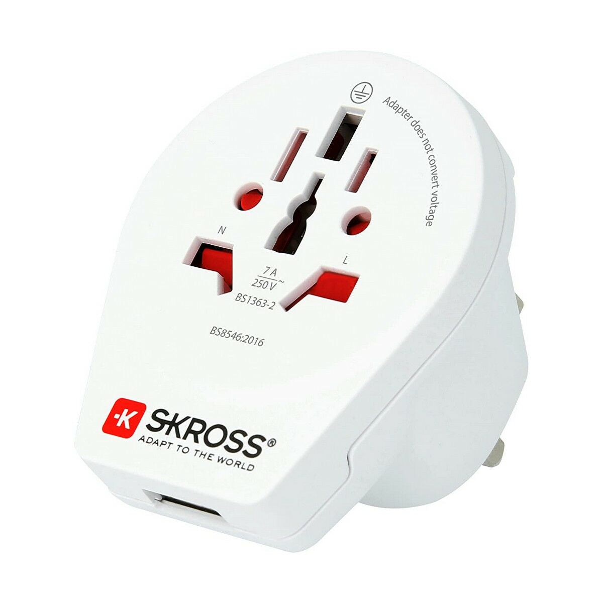 Adattatore di Corrente Skross 1500267 Regno Unito Internazionale 1 x USB