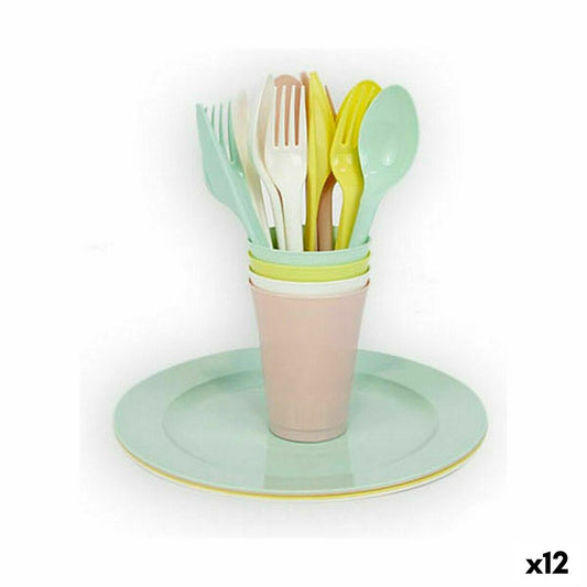 Set di Stoviglie Dem 20 Pezzi Multicolore Picnic (12 Unità)