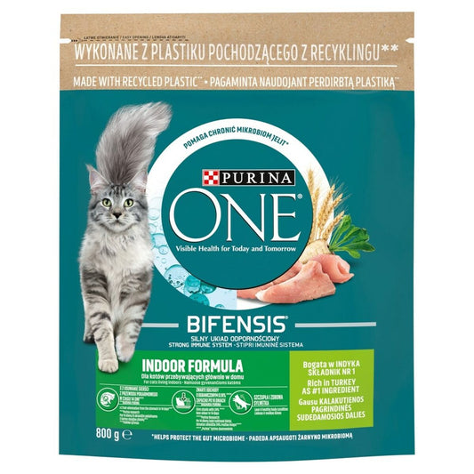 Cibo per gatti Purina One Bifensis Adult Indoor Adulto Tacchino 800 g