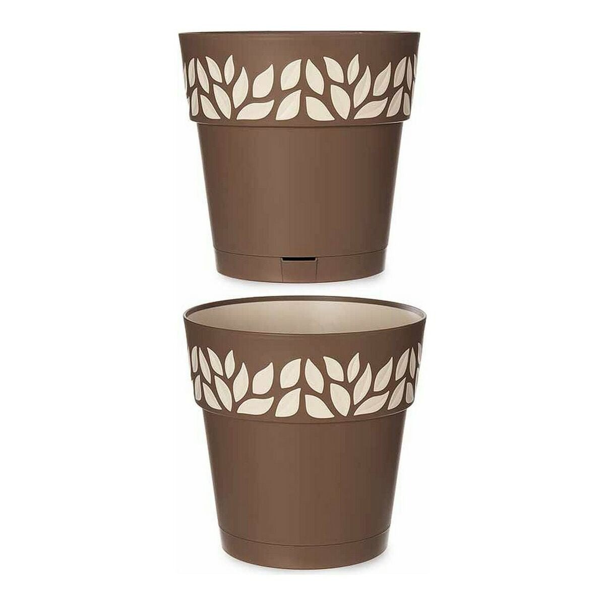 Vaso Autoirrigante Stefanplast 3920211 Beige Marrone Plastica 25 x 25 x 25	 cm