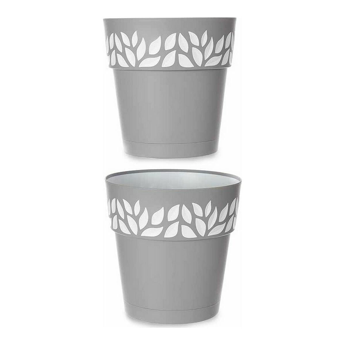 Vaso Autoirrigante Stefanplast 3920321 Grigio Bianco Plastica 29 x 29 x 29 cm