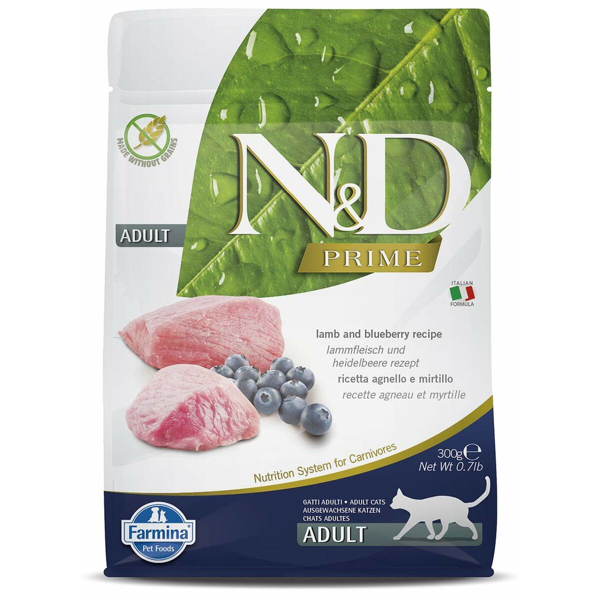 Cibo per gatti Farmina N&D Adulto Mirtillo Agnello 300 g