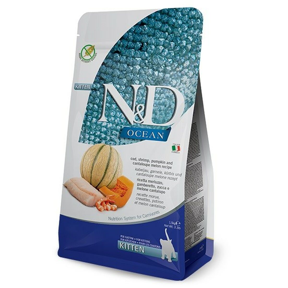 Cibo per gatti Farmina N&D Ocean Zucca Baccalà 1,5 Kg