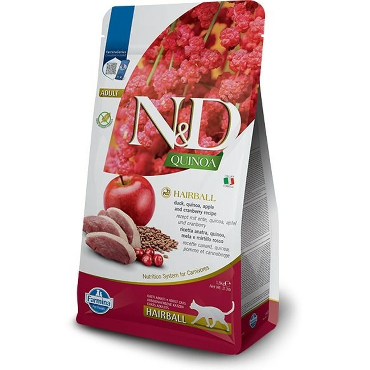 Cibo per gatti Farmina N&D Hairball  Adulto Anatra 1,5 Kg