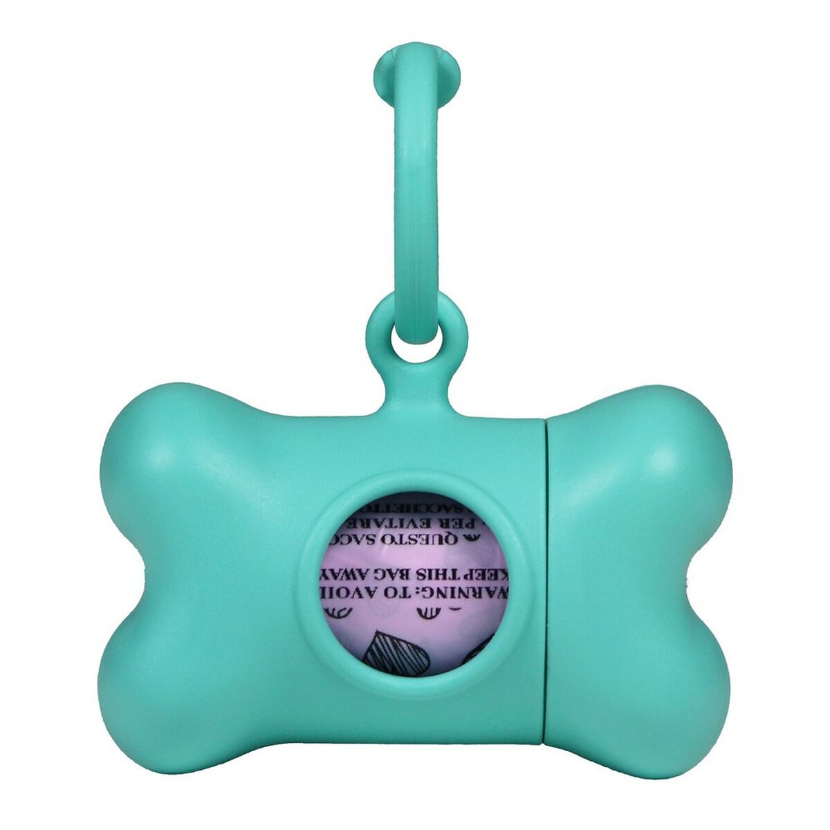 Dispenser di Buste per Animali Domestici United Pets Bon Ton Nano Classic Cane Acquamarina Plastica riciclata (6 x 3 x 4 cm)