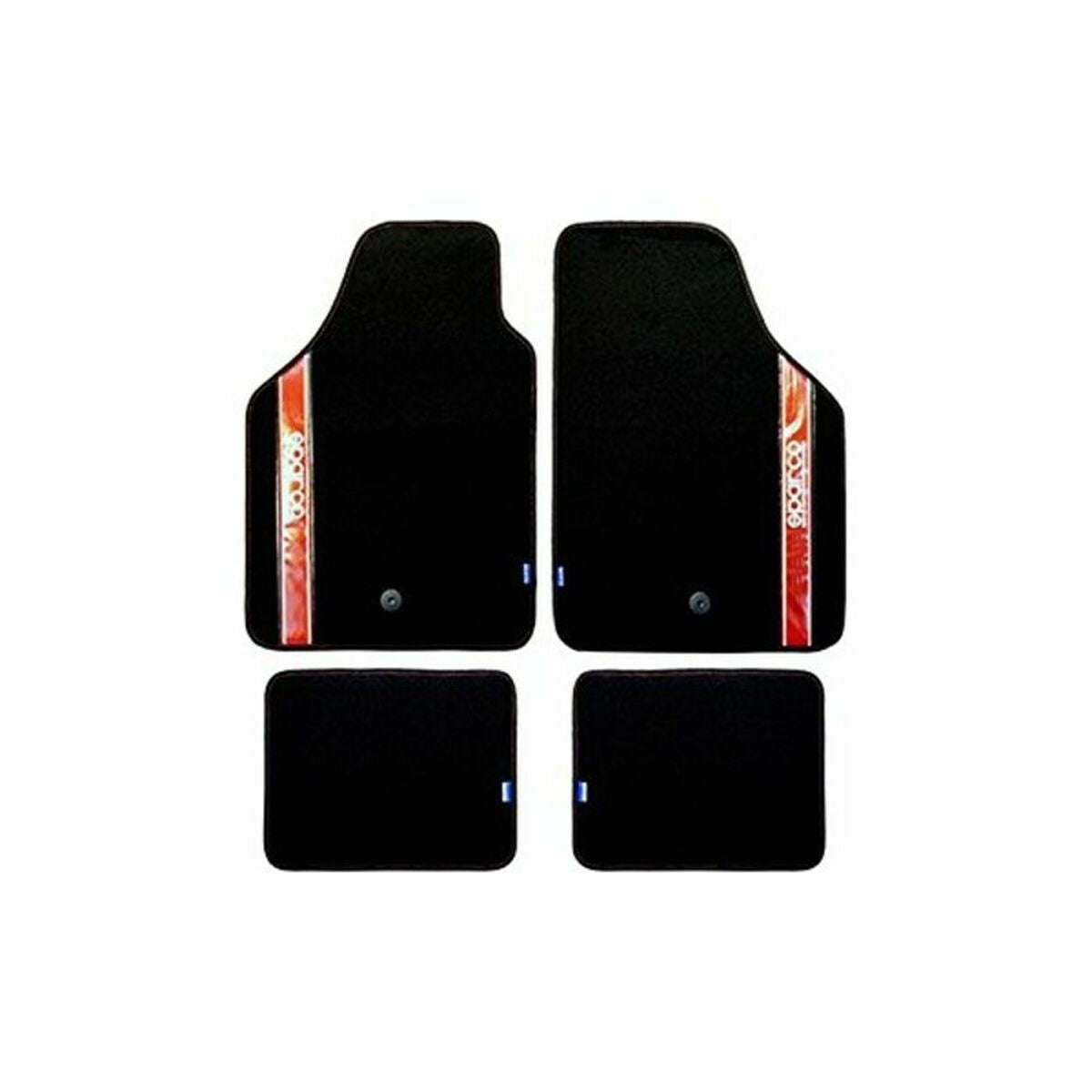 Set di Tappetini per Auto Sparco Strada 2012 B Universale Nero/Rosso (4 pcs)