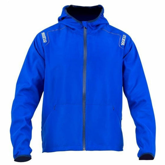 Felpa con Cappuccio Sparco NEW WIND STOPPER Azzurro Taglia XXL