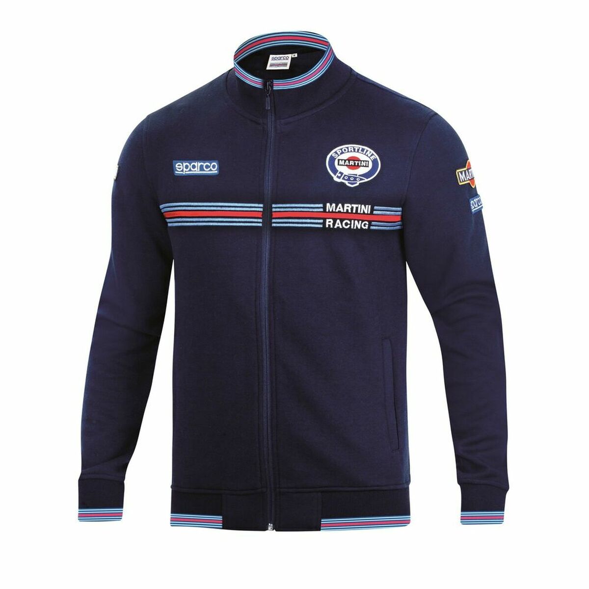 Felpa con Cappuccio Sparco Martini Racing Blu Marino XS