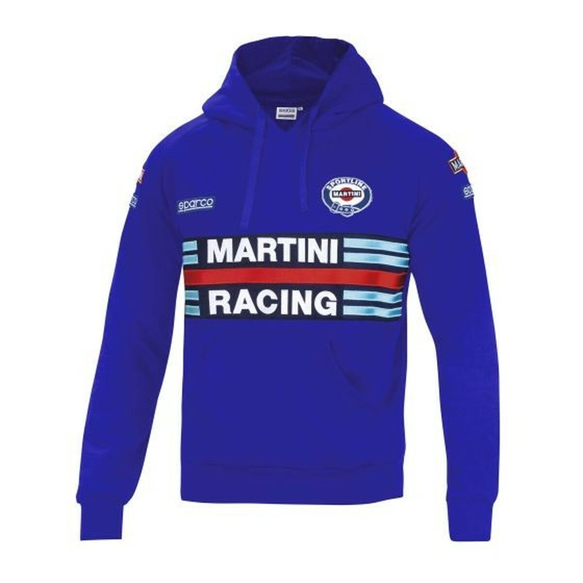 Felpa con Cappuccio Sparco Martini Racing Azzurro