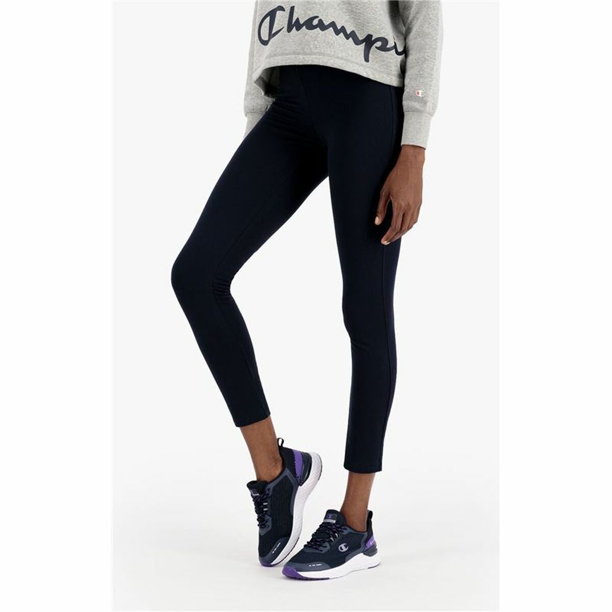 Leggings Sportivo da Donna Champion C Logo Stretch Blu scuro XS