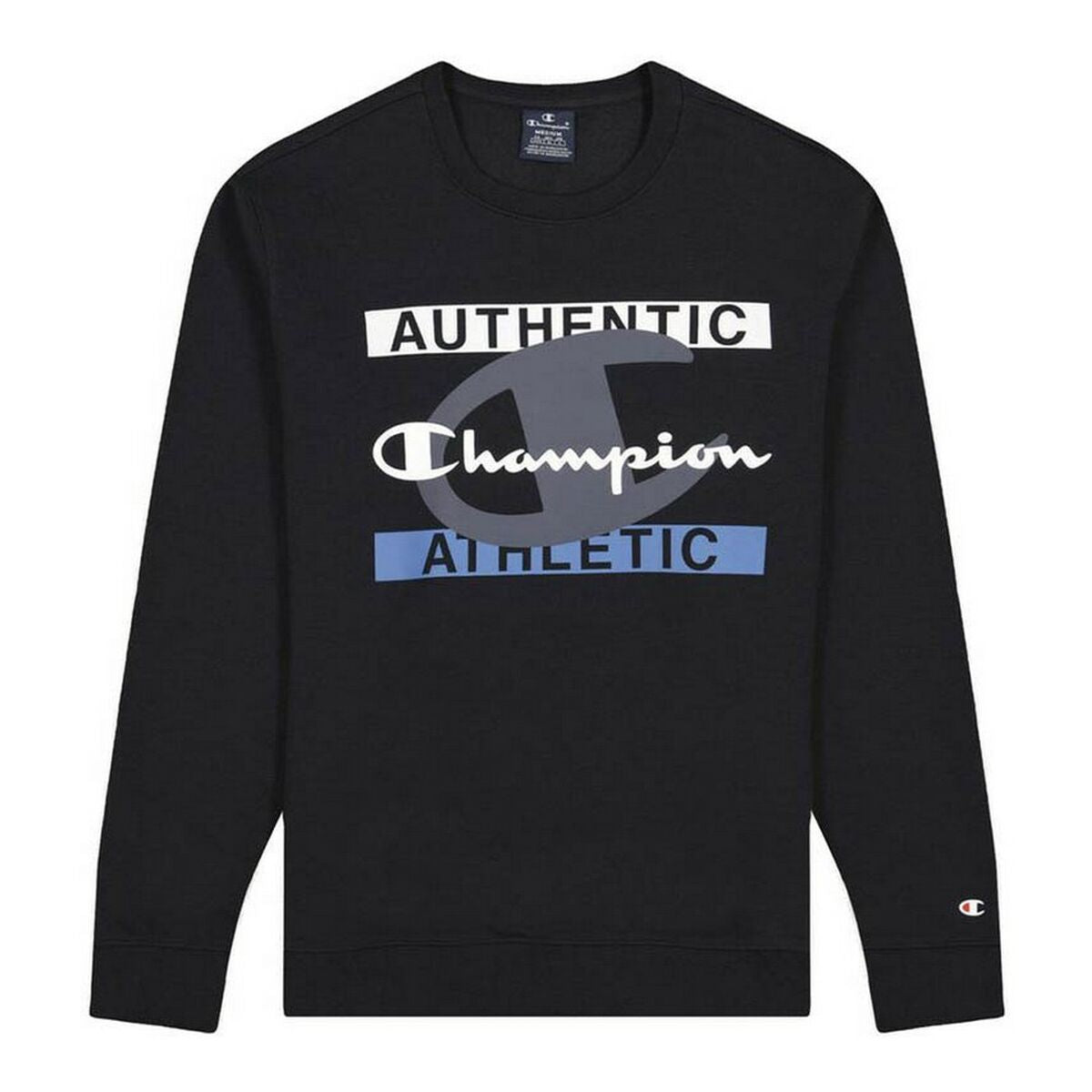 Felpa senza Cappuccio Uomo Champion Authentic Athletic Nero