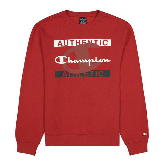 Felpa senza Cappuccio Uomo Champion Authentic Athletic Rosso