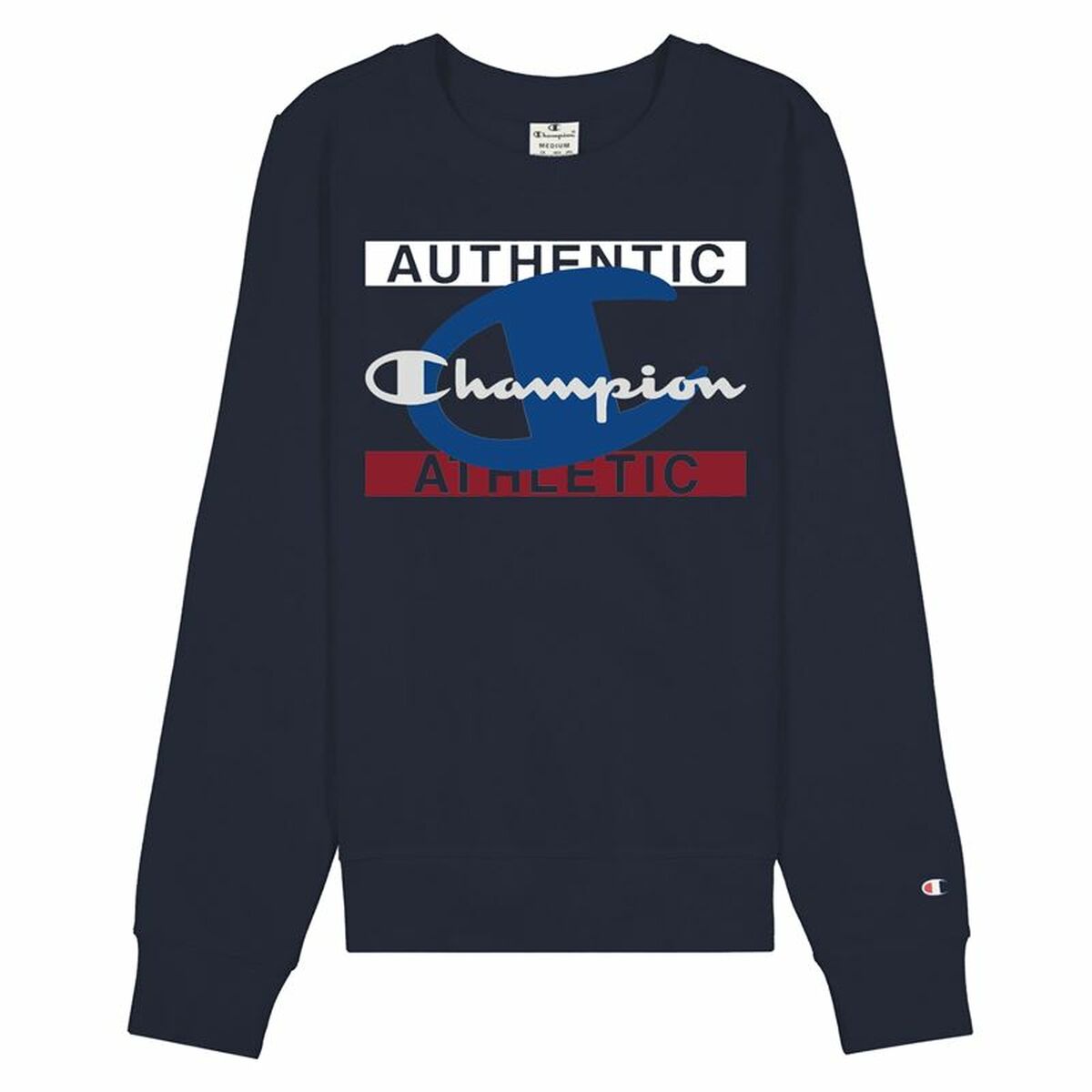 Felpa senza Cappuccio Uomo Champion Authentic Athletic Blu scuro