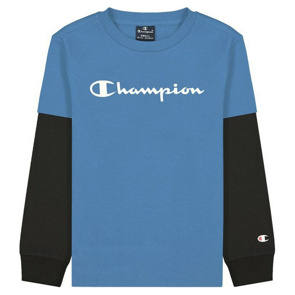 Maglia a Maniche Corte per Bambini Champion Two Sleeves Azzurro