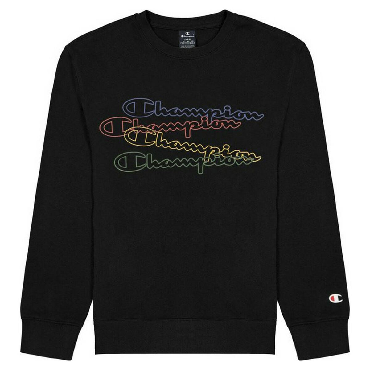 Felpa per Bambini Champion Crewneck Script Logo Boy Nero